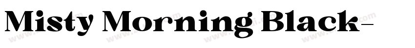 Misty Morning Black字体转换